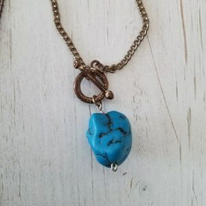Blue Rock Boho Handmade Necklace